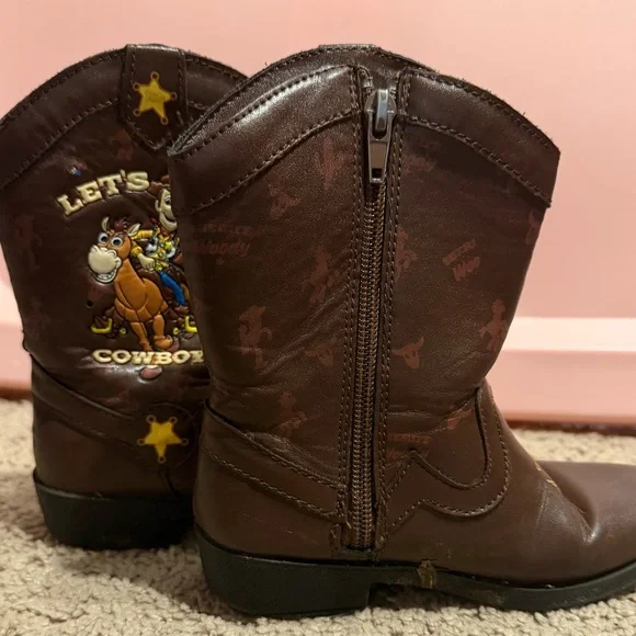 Disney Kids Cowboy Boots size US 11.  Toy Story Design - Brown light up - Picture 7 of 9